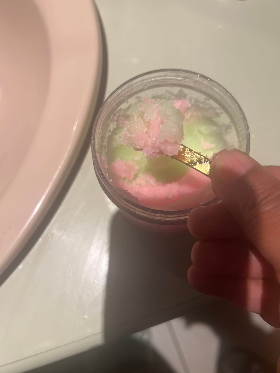 Customer photo review of Mini Gold Cosmetic Spoon