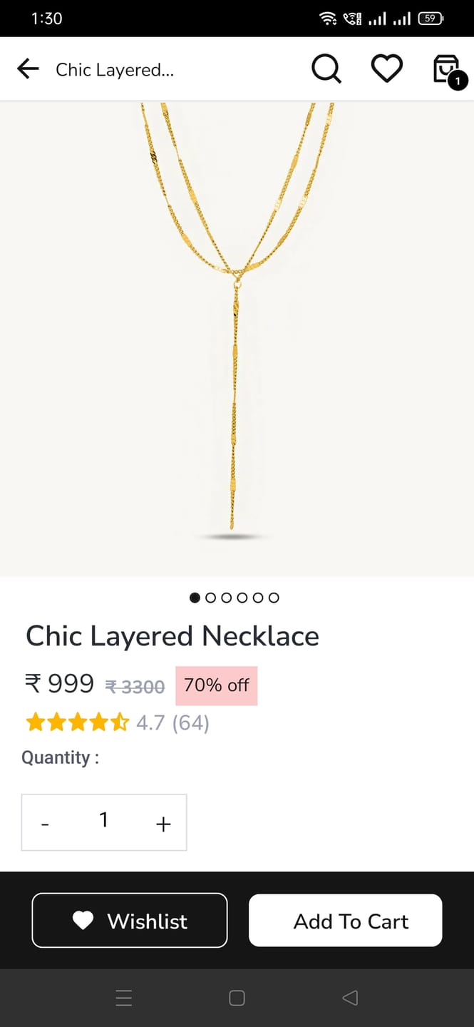 Customer photo review of Chic Layered Necklace