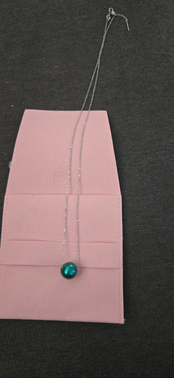 Customer photo review of Chain - Slider/Floating Rolo 925 Sterling Silver (Float Edisons, Pearls, Shaped Pearls & more)