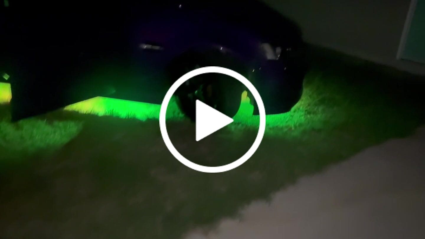 Customer video review of ELGlow® PRO Universal Car Underglow Kit