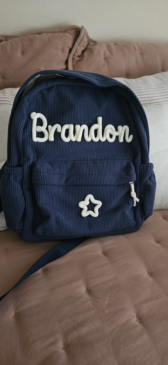 Customer photo review of K&C - Personalized Knitted Backpack