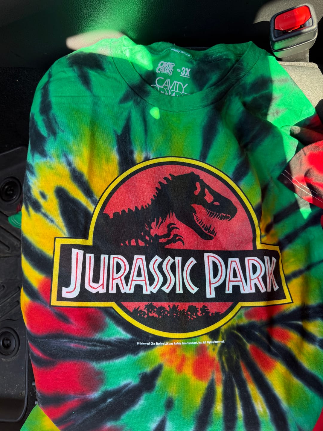 Customer photo review of JURASSIC PARK: RETRO ICON - TIE-DYE T-SHIRT