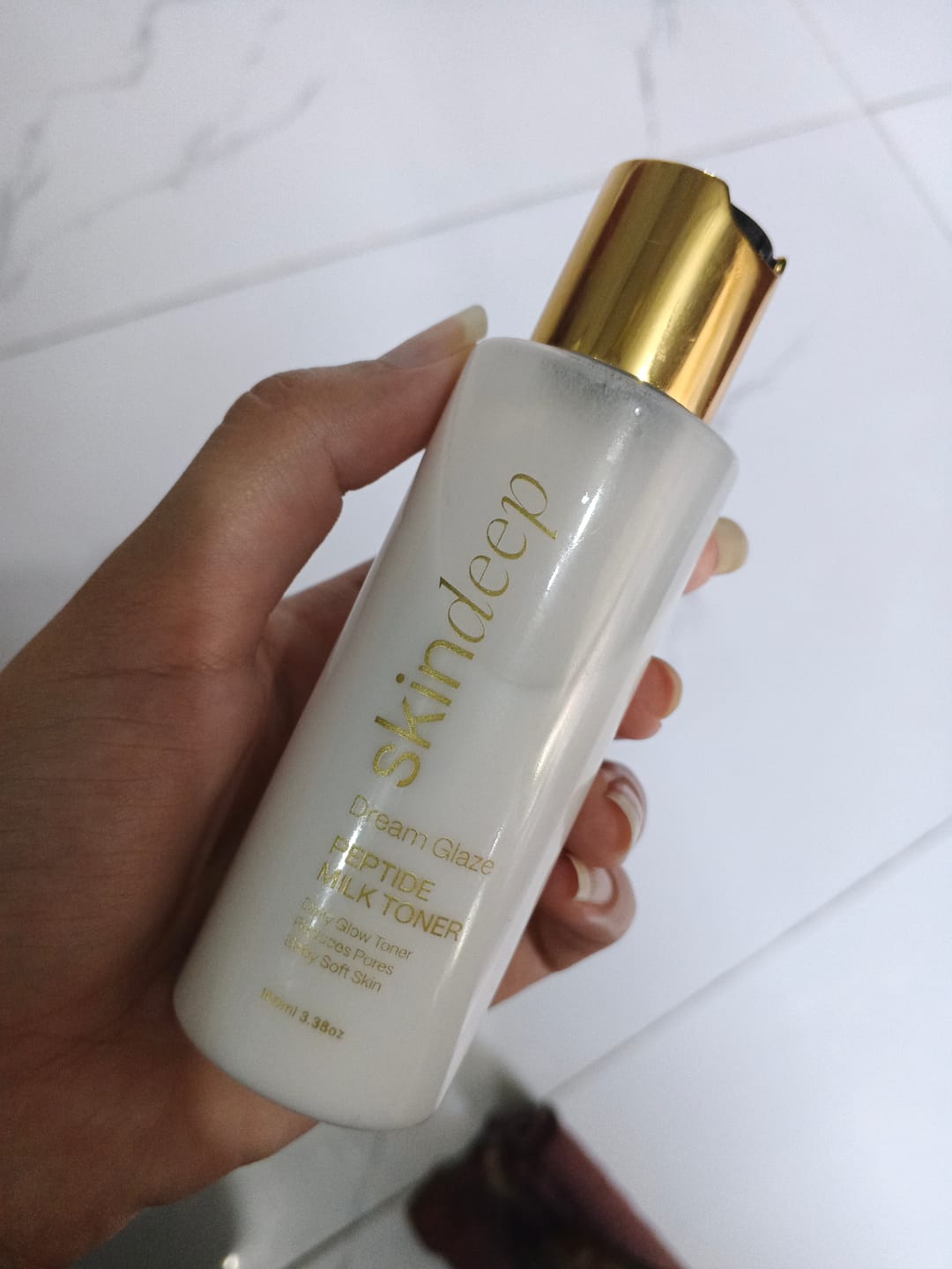 Customer photo review of DREAM GLAZE - Peptide Milk Toner