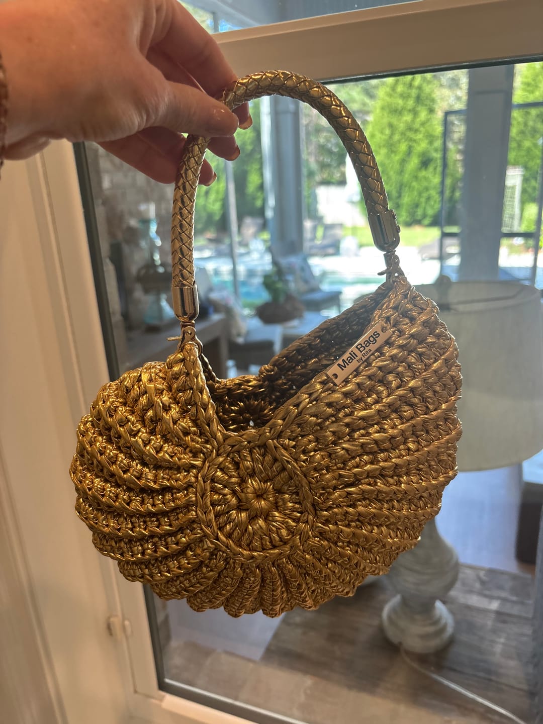 Customer photo review of Ariel metallic gold premium yarn