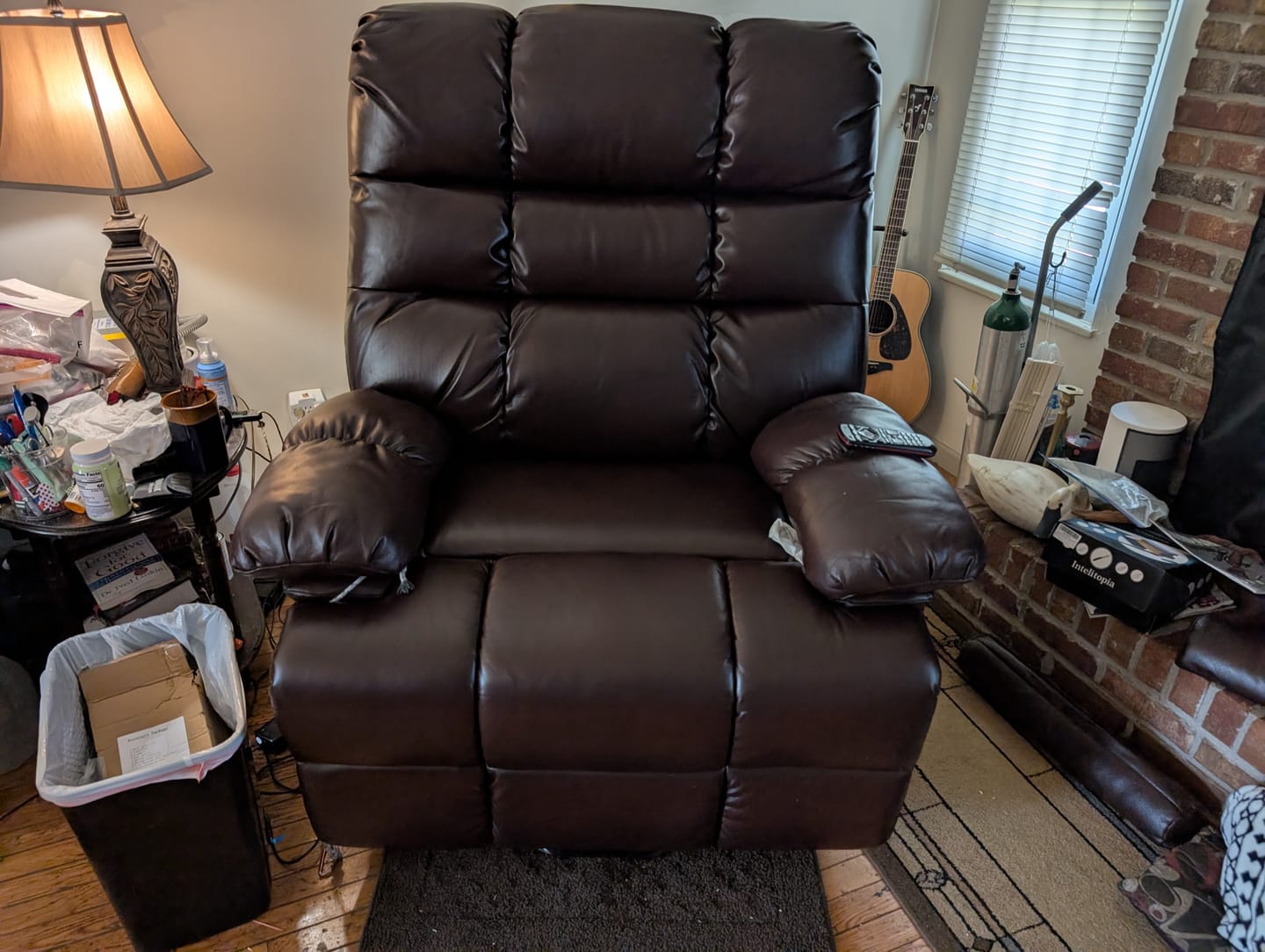 Customer photo review of 9205 Large/Wide Big Man Power Lift Recliner - Dual Motor, 400 LBS, Heat & Massage