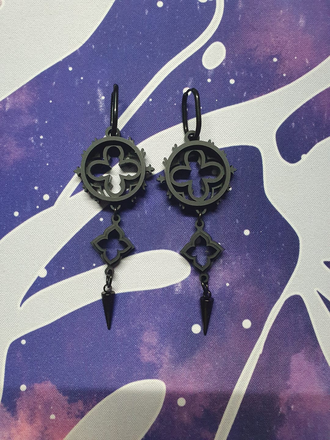 Customer photo review of Cathedral Punk Earrings