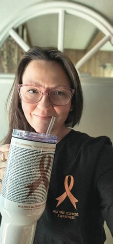 Customer photo review of Multiple Sclerosis - Round 34 - Elevated Stainless Steel Travel Mug