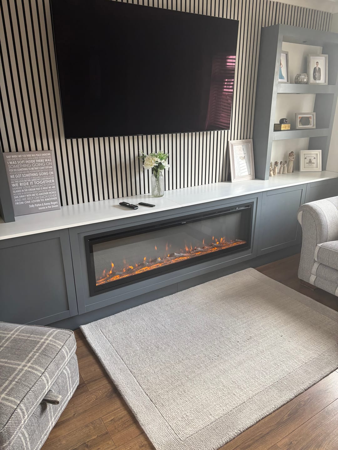 Customer photo review of Acoustic Slat Wall Panel - Grey Oak