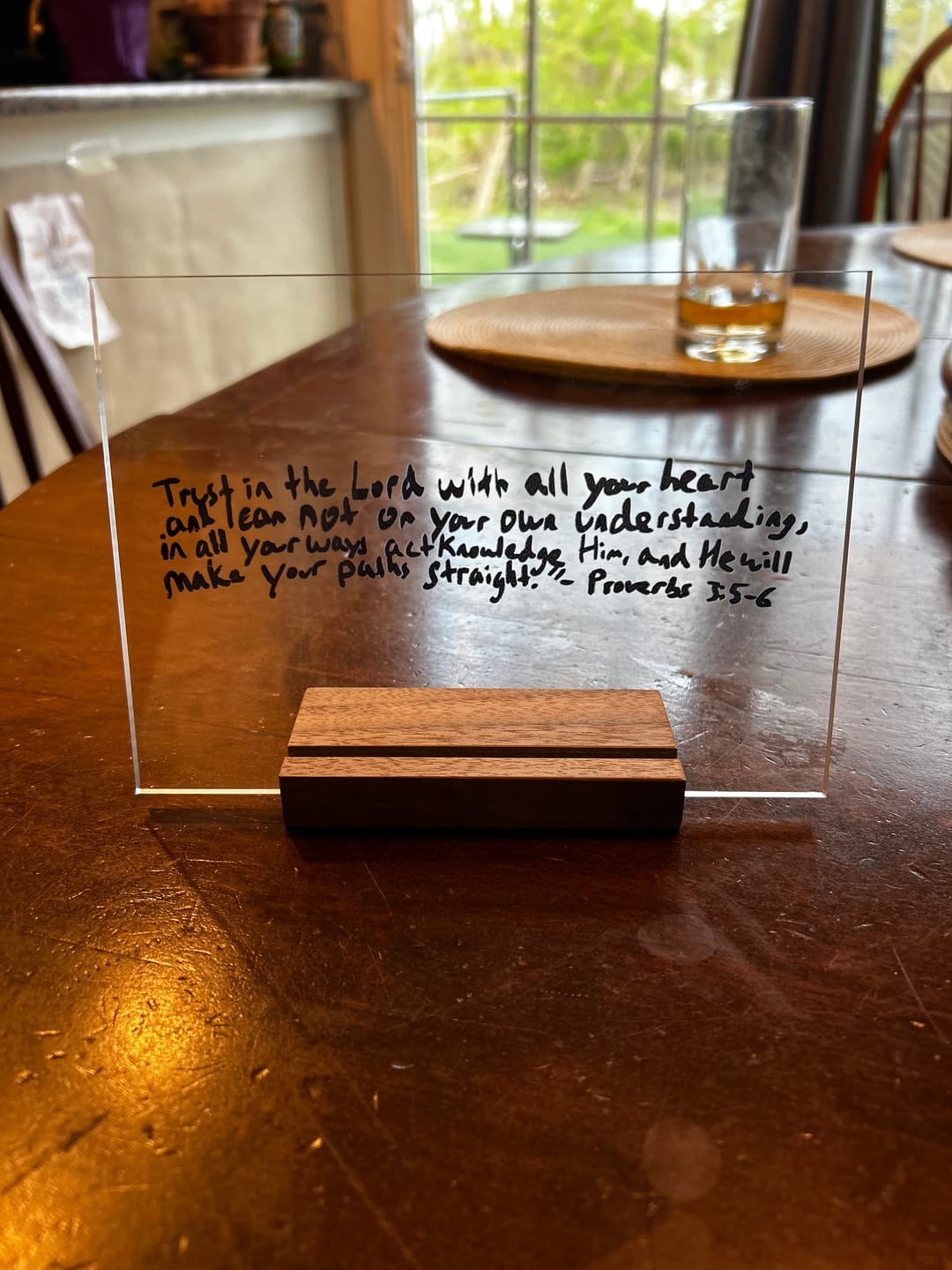 Customer photo review of Custom Acrylic Actual Handwriting Art | Horizontal
