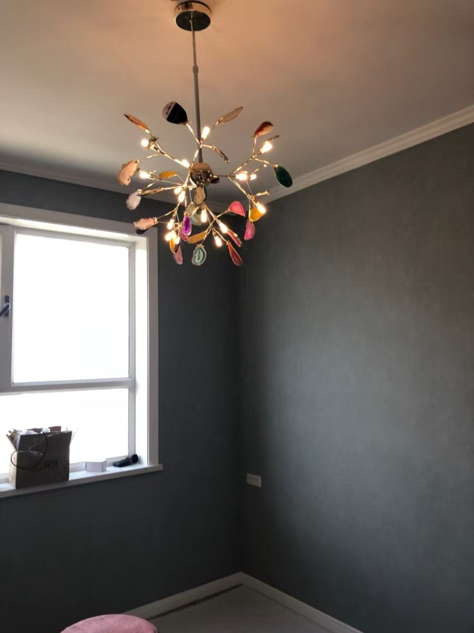 Customer photo review of Heracleum Colorful Agate Branch Chandelier