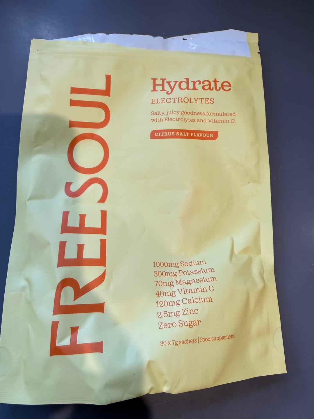 Customer photo review of Free Soul Hydrate Electrolyte Powder