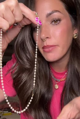 Customer photo review of Collar de la perla eterna