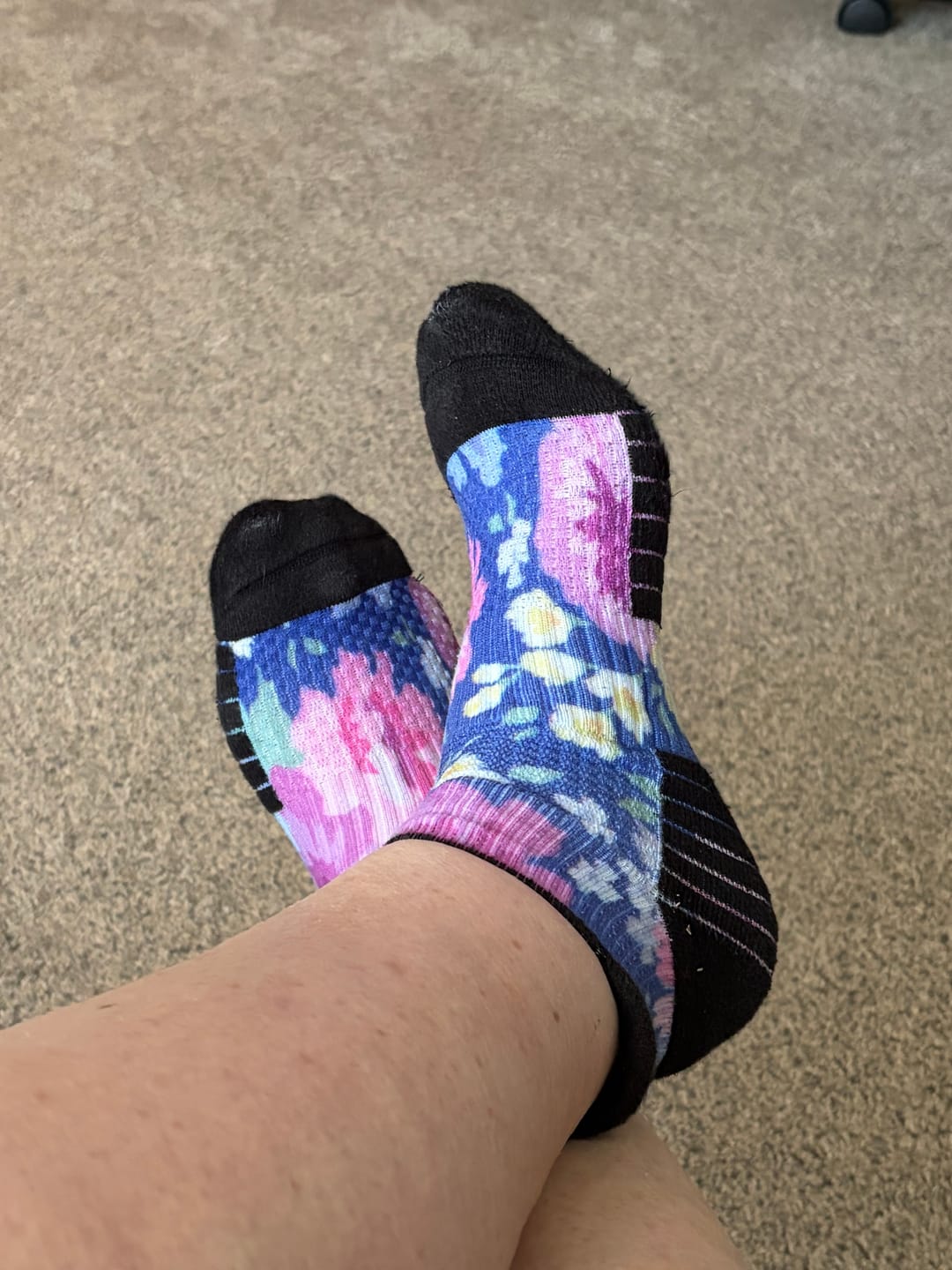 Customer photo review of Bouquet Ankle Compression Socks