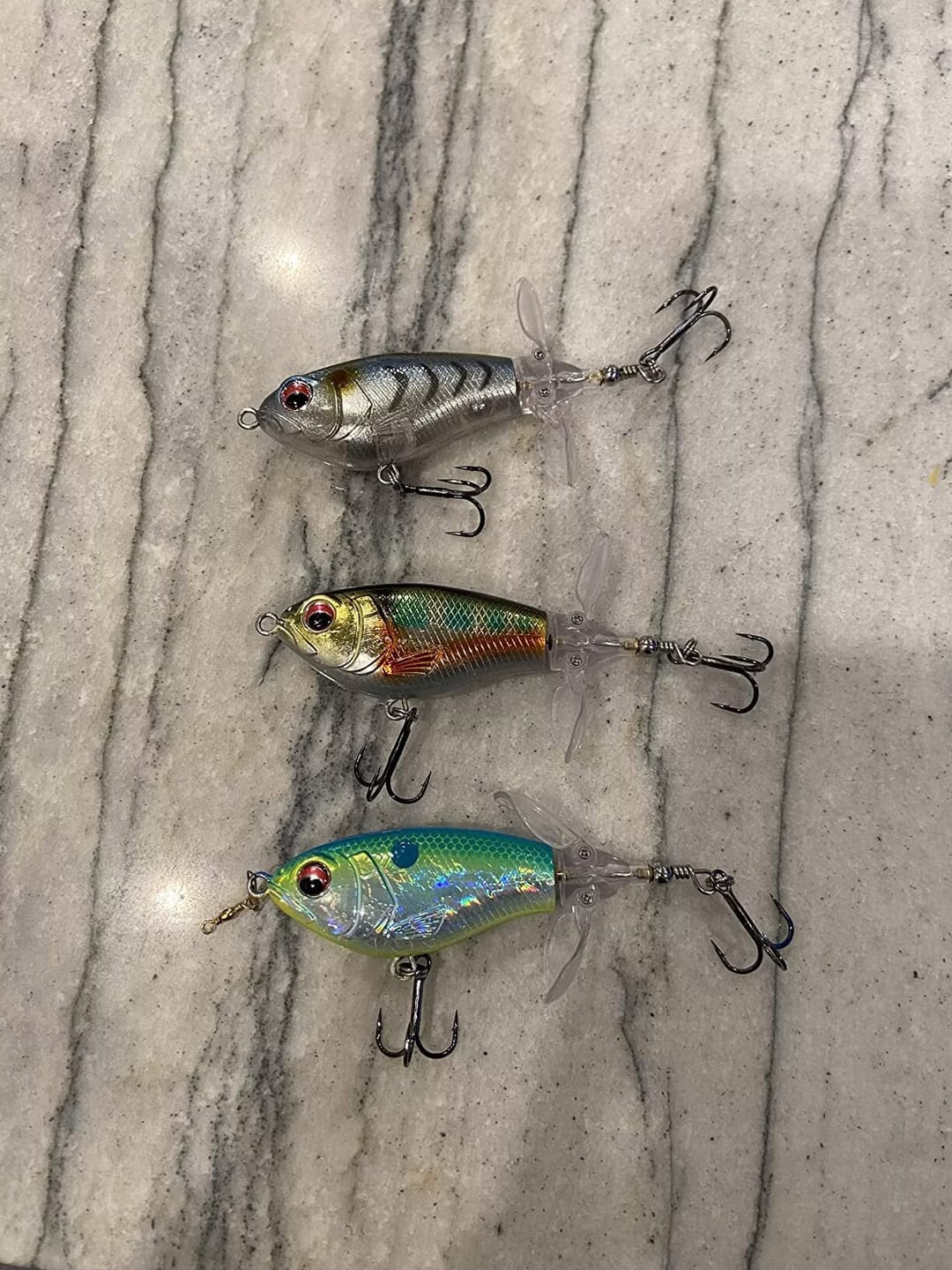 Customer photo review of TRUSCEND PoPobait with BKK Hooks, Top Water Whopper Plopper Fishing Lures for Bass Walleye Pike Catfish, Floating Lure for Freshwater or Saltwater Amazing Lures Fishing Gifts for Family Fishing [WM]