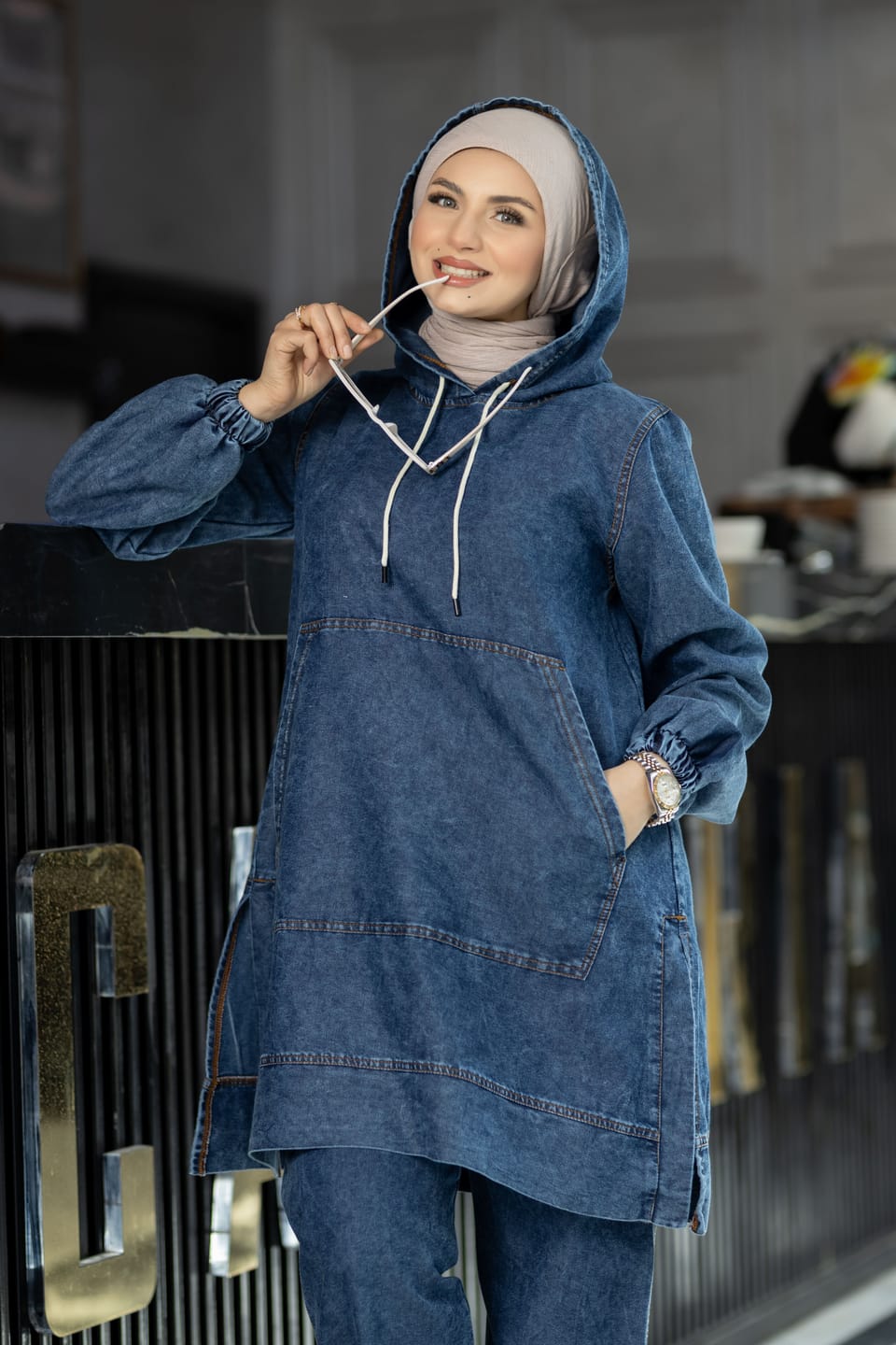 Customer photo review of Modest Denim Summer Suit 936