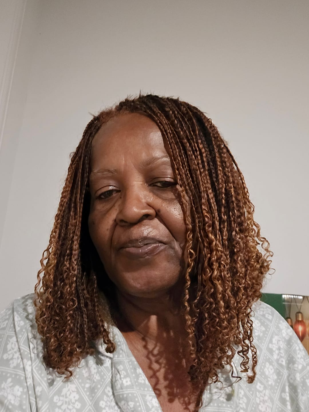 Customer photo review of Multi-Textured Kinky Curly Bulk Hair Extensions for Braiding