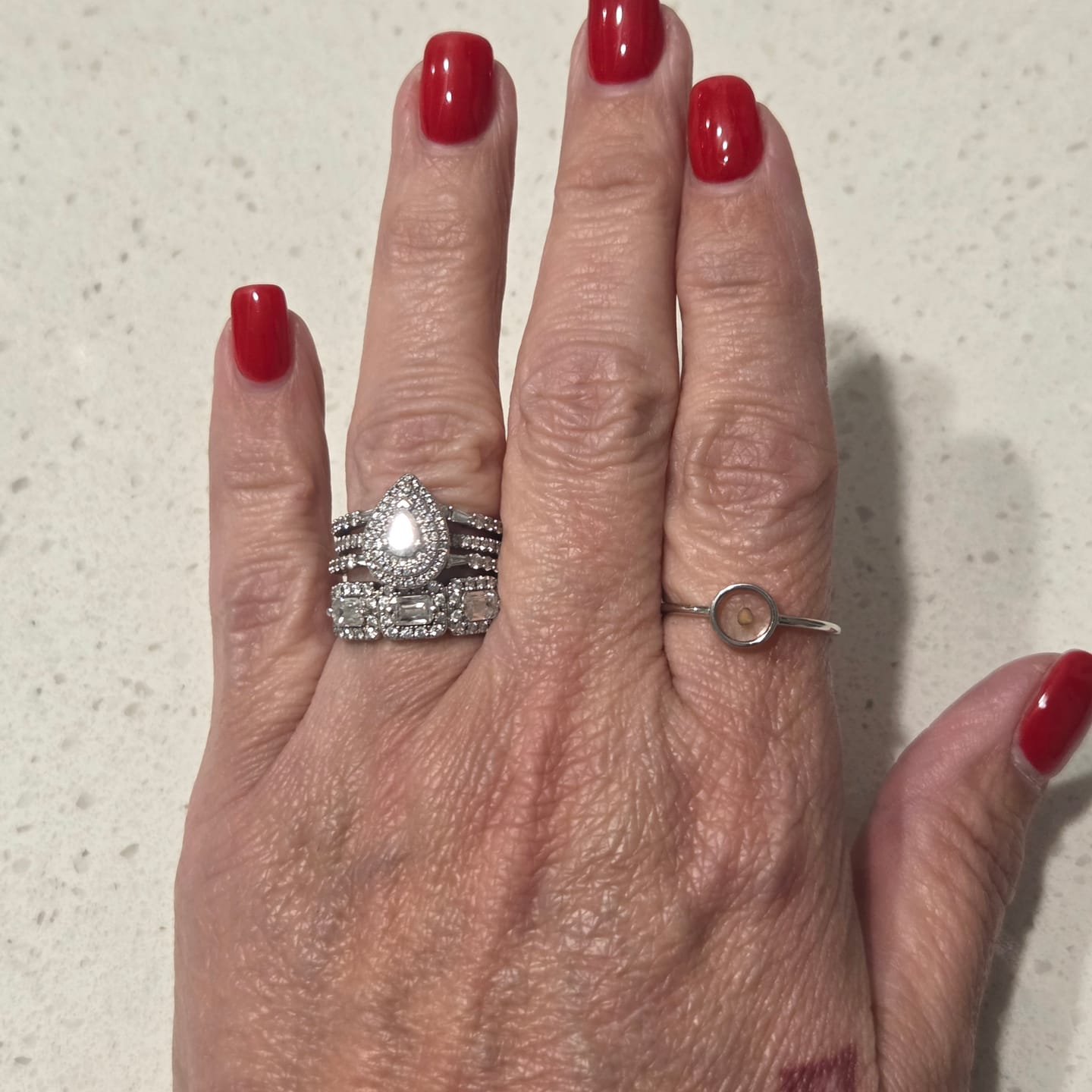 Customer photo review of Thin Bezel Mustard Seed - Ring