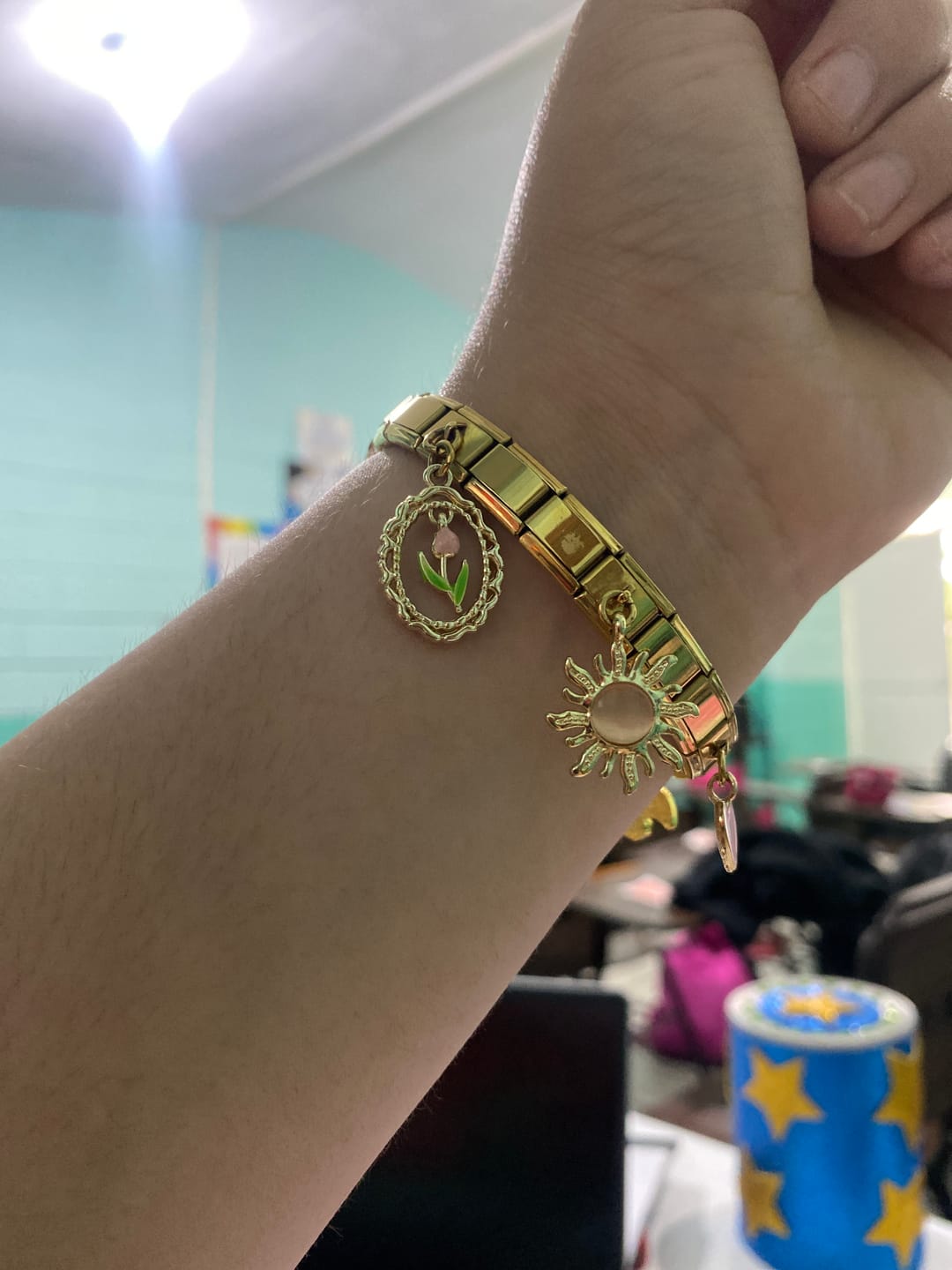 Customer photo review of Pulsera Italiana Clásica para Charms
