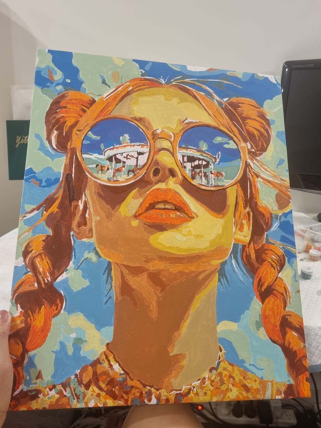 Customer photo review of Ginger carousel | Paint by Number