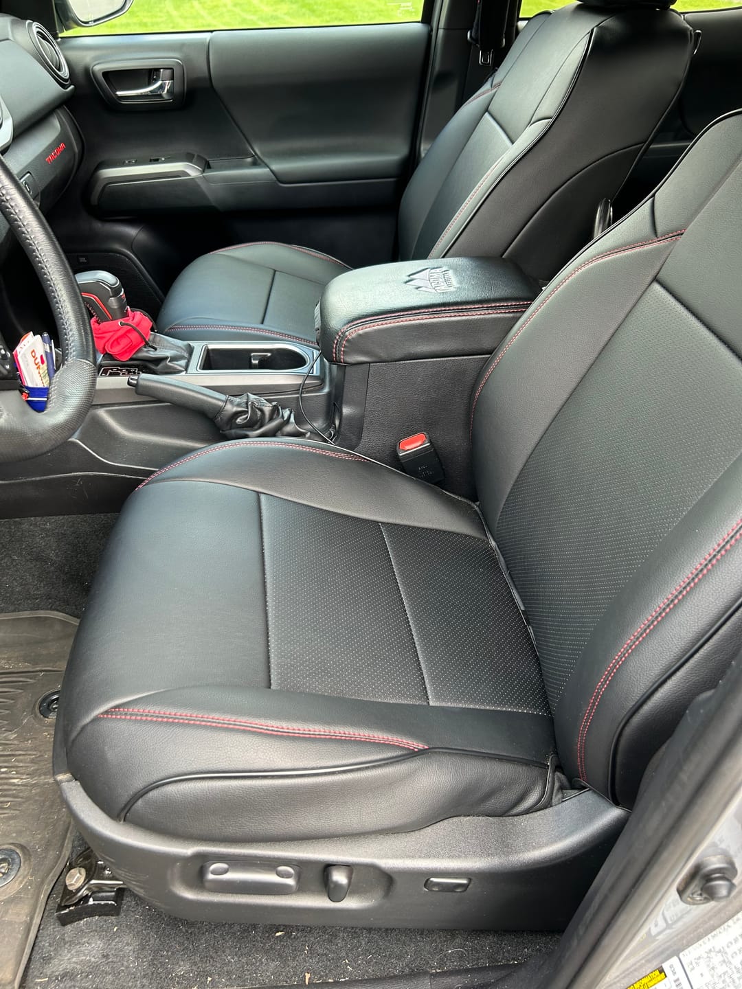 Customer photo review of 2016-23 Toyota Tacoma Custom Leather Seat Covers