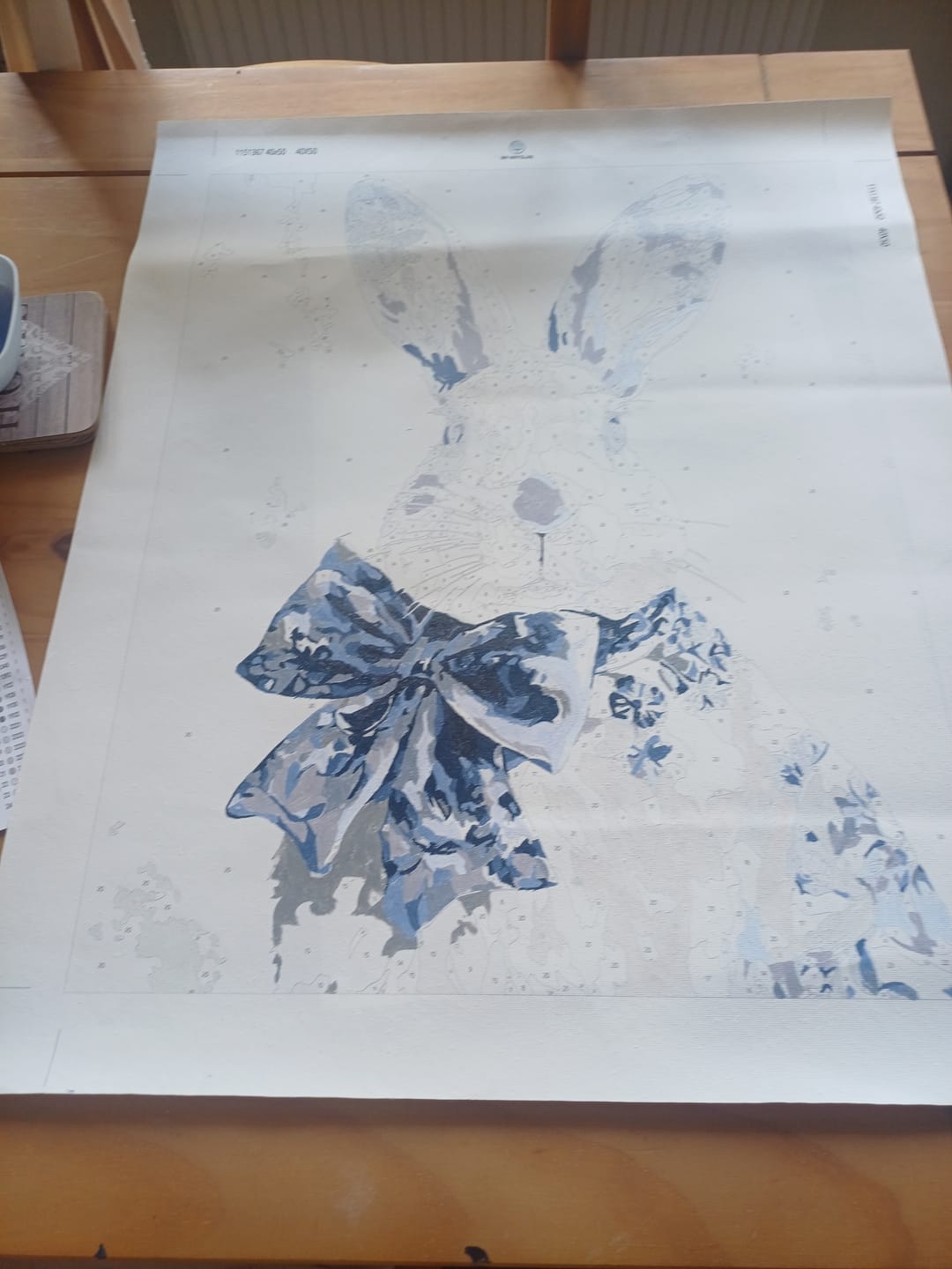 Customer photo review of Delft Blue Bunny | Paint by Number