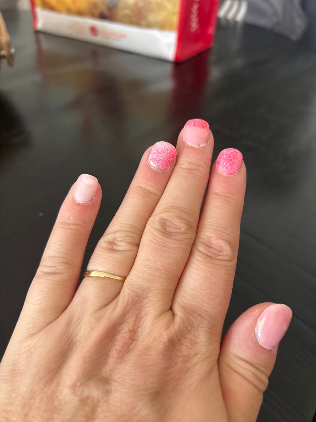 Customer photo review of Sweet Pink Bling Dipping Powder