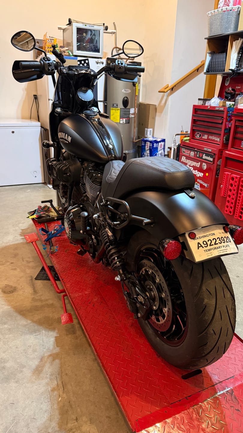 Customer photo review of Viking Turn Signal & License Plate Relocation/ Extension Kit For Indian Chief Bobber