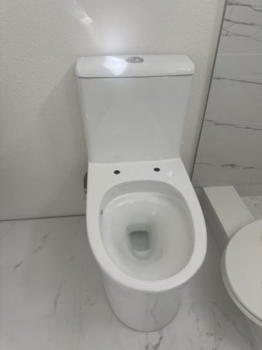 Customer photo review of Lyngen - Soft Closing Seat Concealed Tank Elongated Bowl Floor Mounted Installation Ceramic One-Piece Dual Flush Toilet