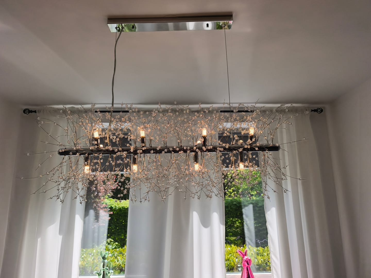 Customer photo review of Modern 9/12-Light Linear Dandelion LED Chandelier