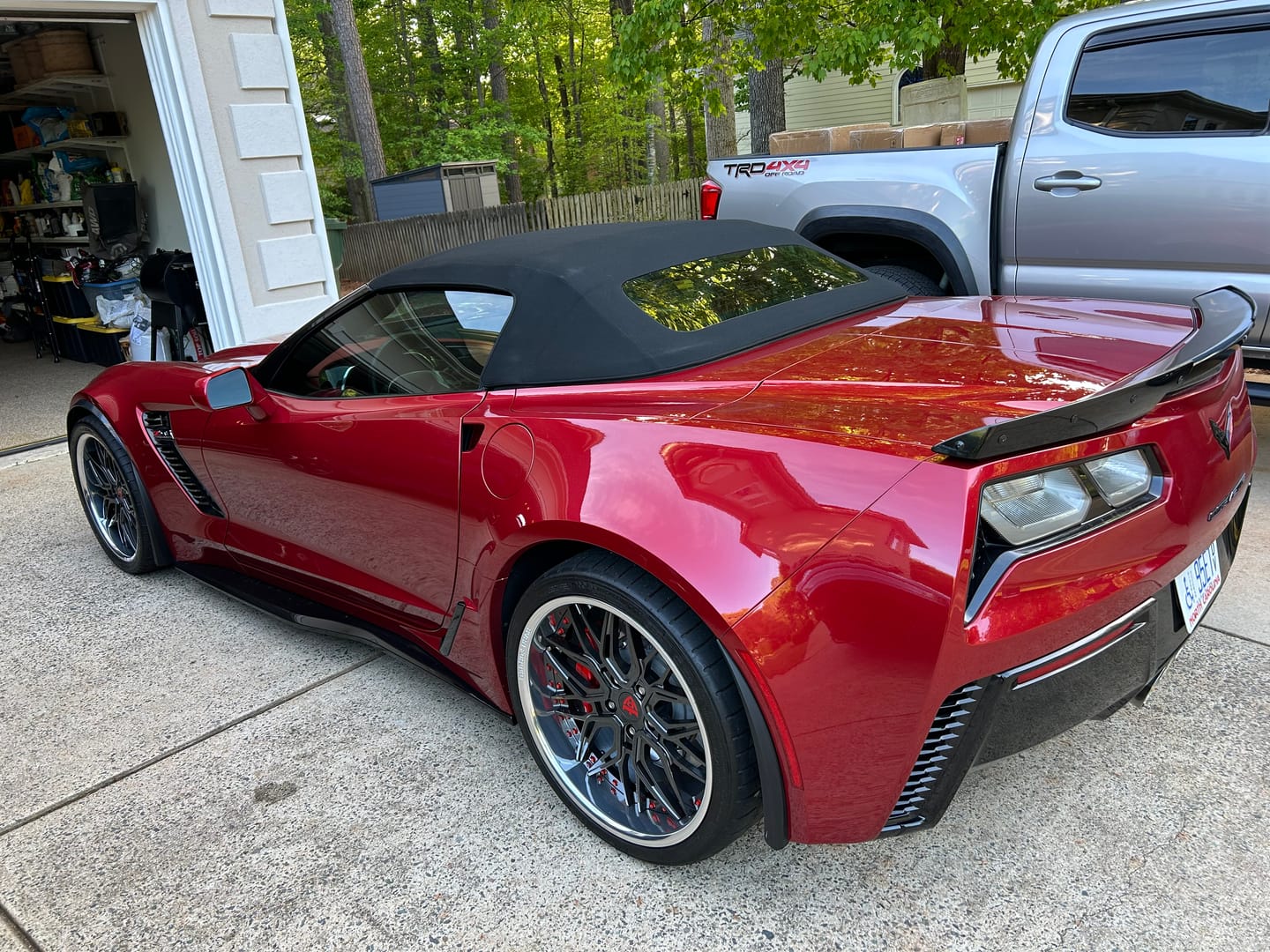 Customer photo review of CUSTOM DEEP DISH FORGED 2-PIECE BLACK WHEELS: RV-T081