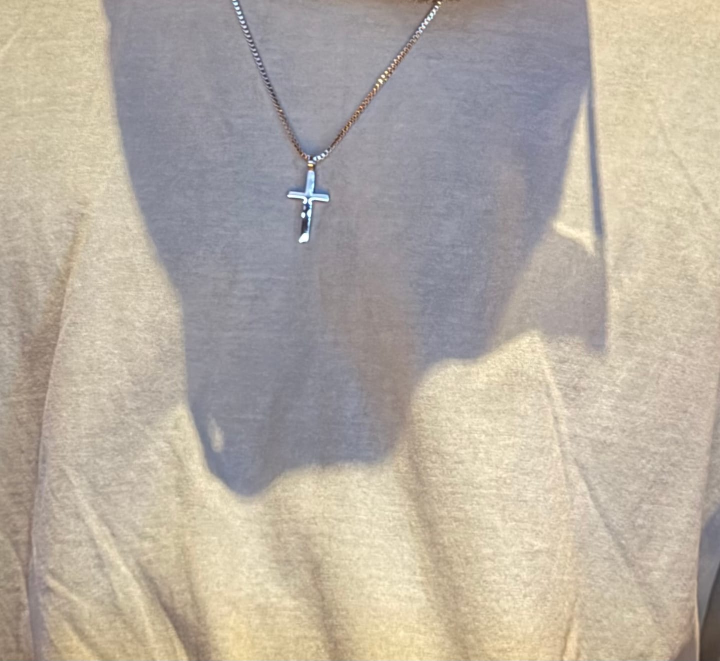 Customer photo review of Classic Cross & Box Chain