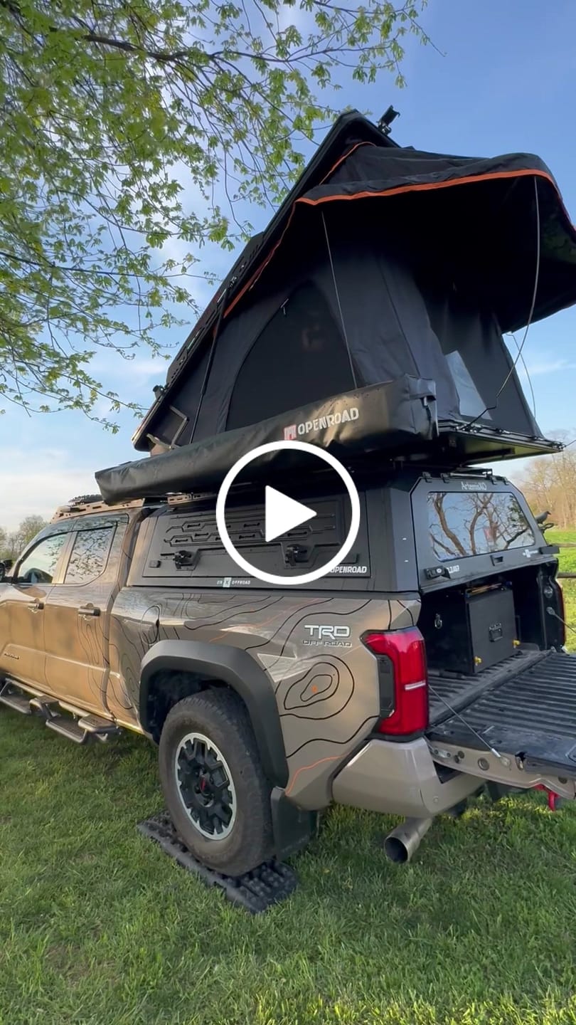 Customer video review of OPENROAD Aluminum Hard Shell Roof Top Tent-PeakRoof LT V2 Series