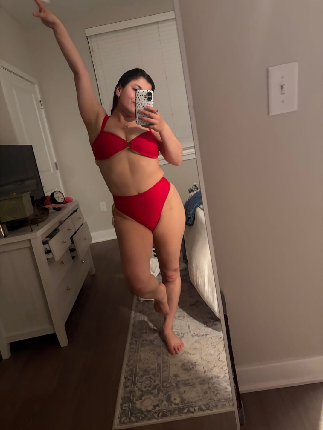 Customer photo review of BRIDGET Scarlet Red Princess Bikini Top