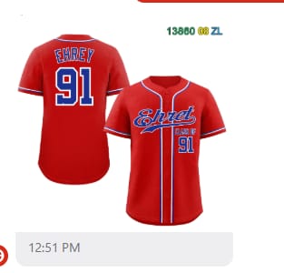 Customer photo review of Custom Red Black-White Solider Classic Style Authentic Baseball Jersey