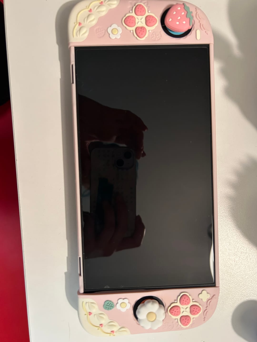 Customer photo review of Cream Strawberry Series Protective Case for Switch 2