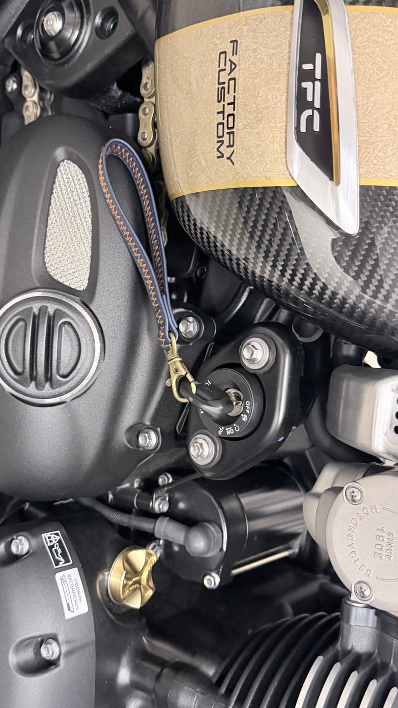 Customer photo review of Triumph Machined Brass Oil Filler Cap - Brogue Moto
