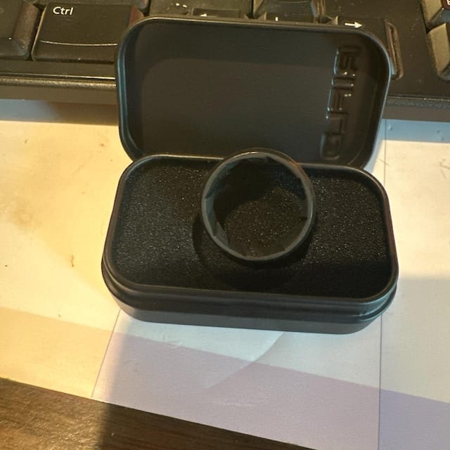 Customer photo review of Men's Tactical Silicone Rings, 9mm Wide 2.5mm Thick Rubber Wedding Bands for Him, Breathable Working Man's Performance Ring