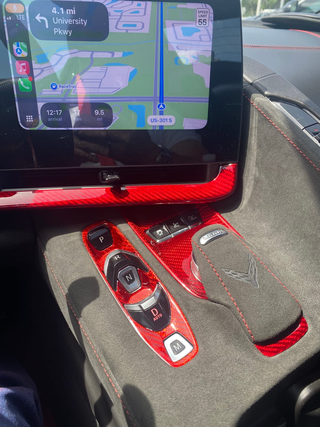 Customer photo review of C8 Corvette Real Carbon Fiber Mode Selector Trim Covers | Interior Overlay (2020–2025)