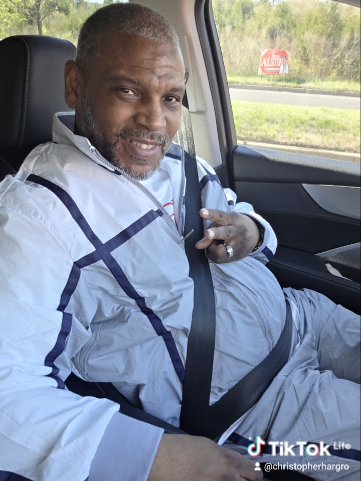 Customer photo review of Campo Court Track Pant- Quiet Grey