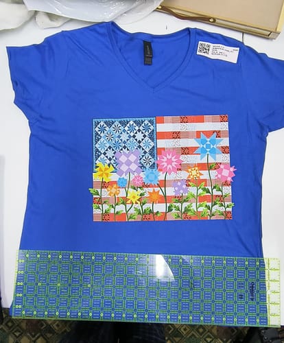 Customer photo review of Stars, Stripes & Stitches Lady V-neck