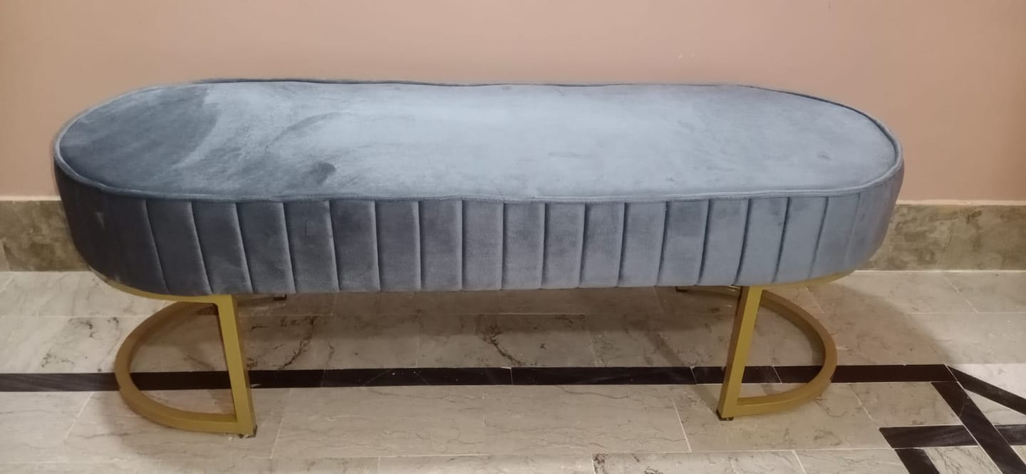 Customer photo review of Luxury 3 Seater Bedroom Steel Stool -985