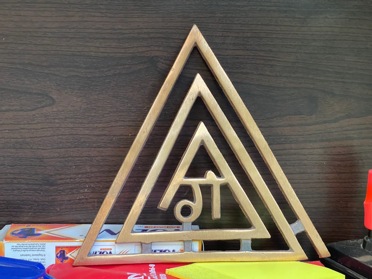 Customer photo review of Copper Triangle  Gii (गी) Helix – Vastu Remedy for South-East Direction Correction | Fire Element Balance | 4 Inch & 6 Inch