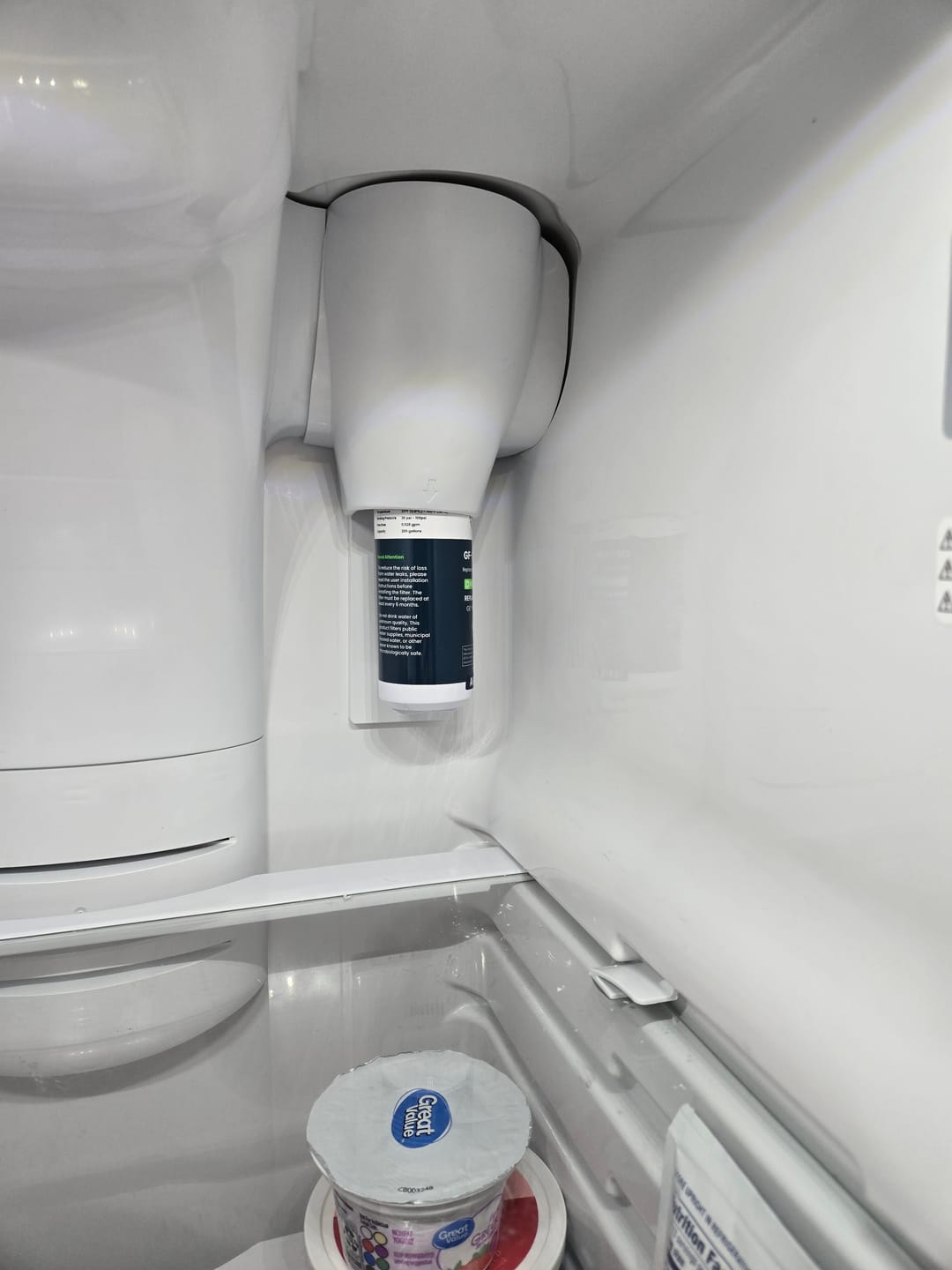 Customer photo review of GlacierFresh Replacement for GE XWFE Water Filter - NSF Certified with RFID Chip