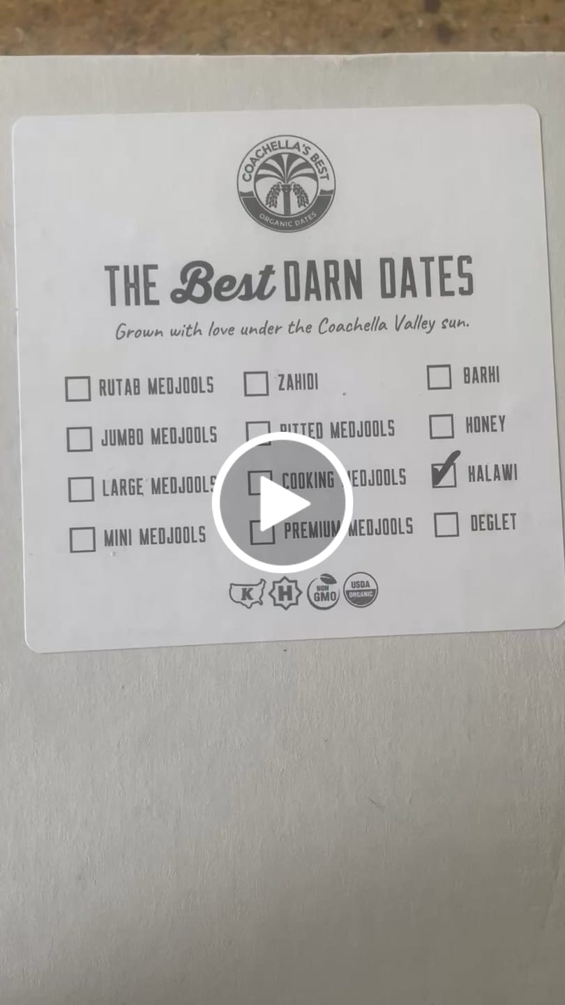 Customer video review of Organic Halawi Dates Box
