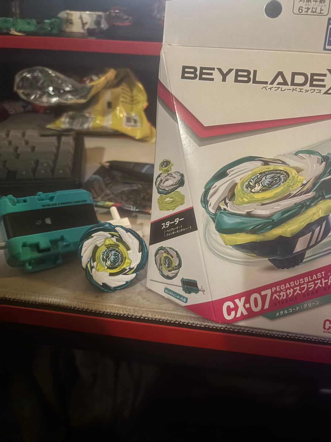 Customer photo review of Takara Tomy Beyblade X CX-07 Starter PegasusBlast ATr