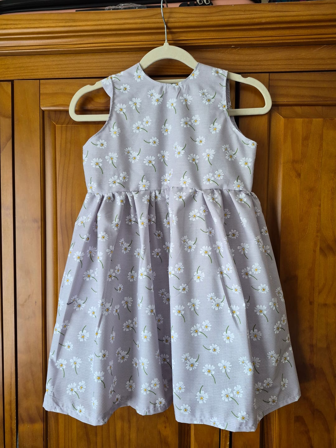 Customer photo review of White Flowers and Polka Dots Polycotton Fabric
