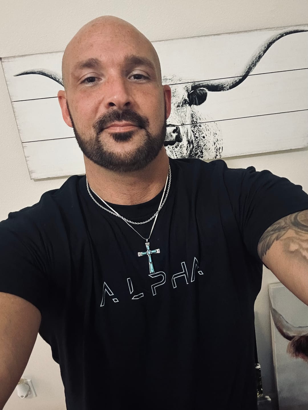 Customer photo review of Alpha Tee Black