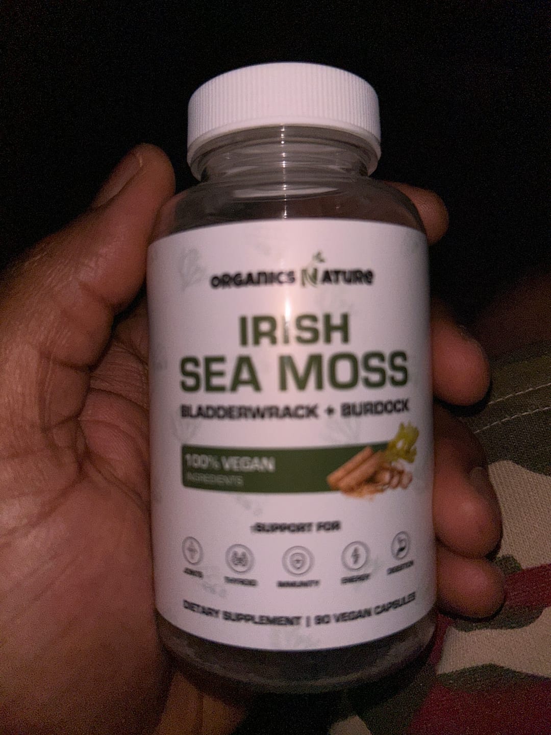 Customer photo review of Organic Irish Sea Moss With Bladderwrack and Burdock Root - 45 Servings
