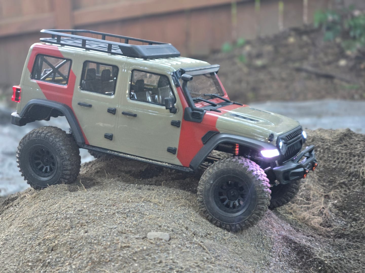 Customer photo review of 1/7 Scale 4WD Brushless RTR RC Crawler MK-07 Hand-Painted Dinosaur Themed Design
