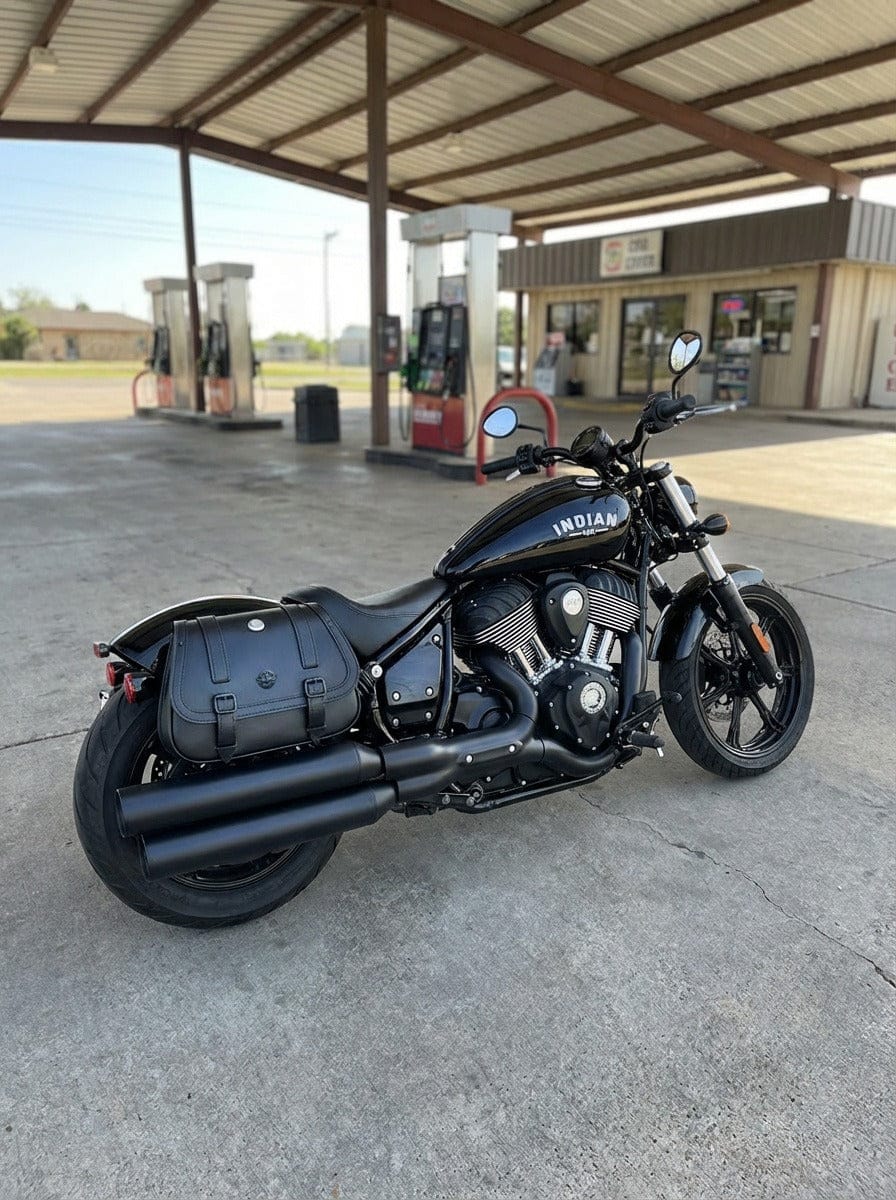 Customer photo review of 25L - SpiritBlade Large Indian Chief Leather Motorcycle Saddlebags